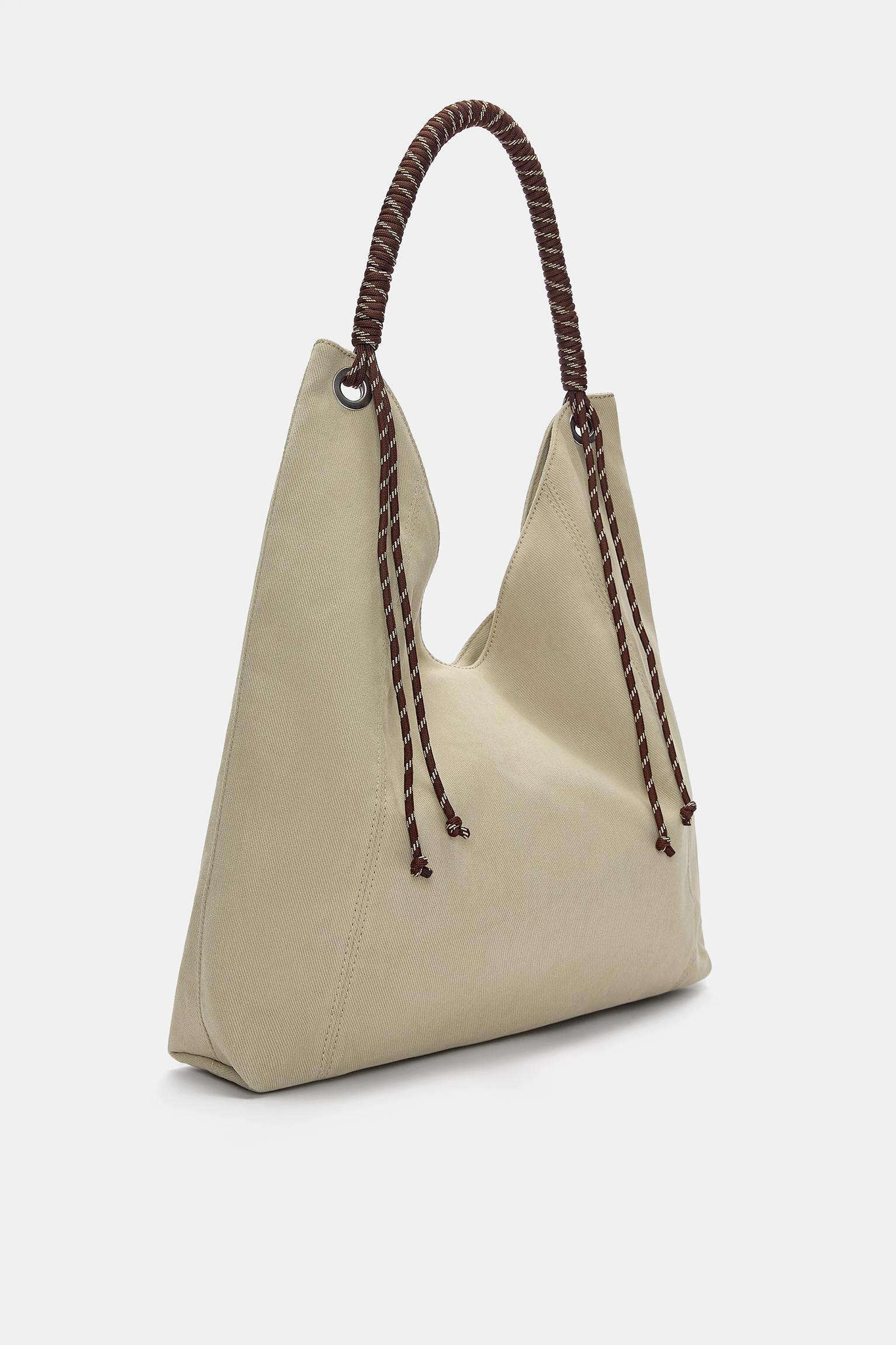 Canvas shopper bag with drawstrings Product Image