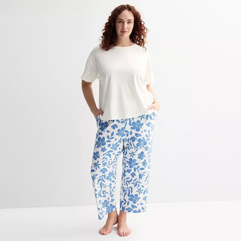Plus Size Sonoma Goods For Life Moms Day Pajama Tee & Pajama Pants Set, Womens Product Image