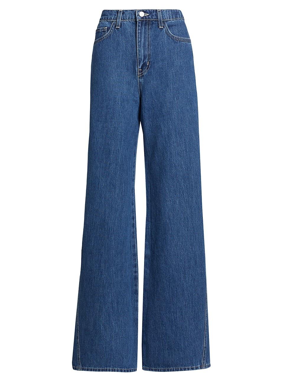 Womens Beau High-Rise Wide-Leg Jeans Product Image