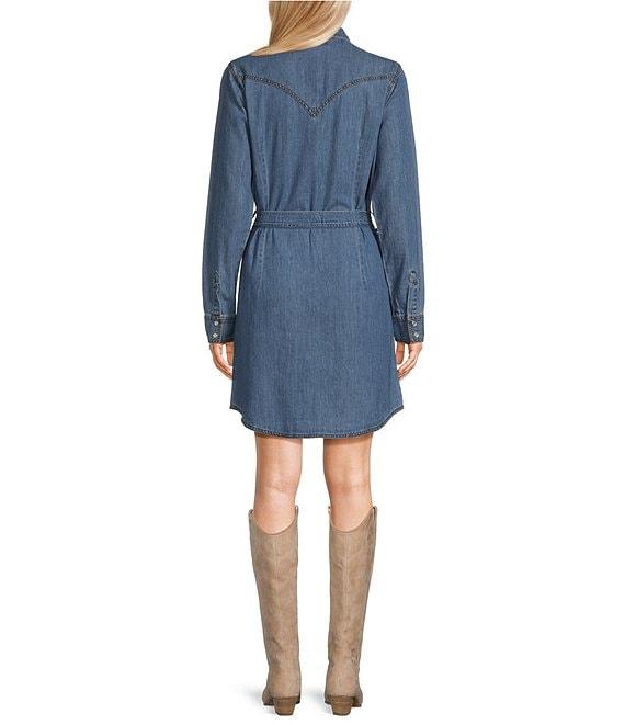Wrangler® Long Sleeve Denim Western Shirtdress Product Image