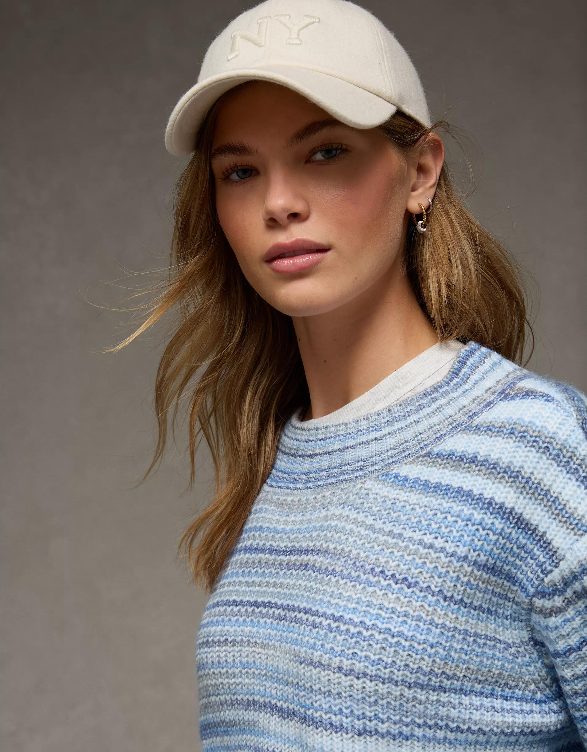 AE Oversized Faux Mohair Wide Cuff Sweater Product Image