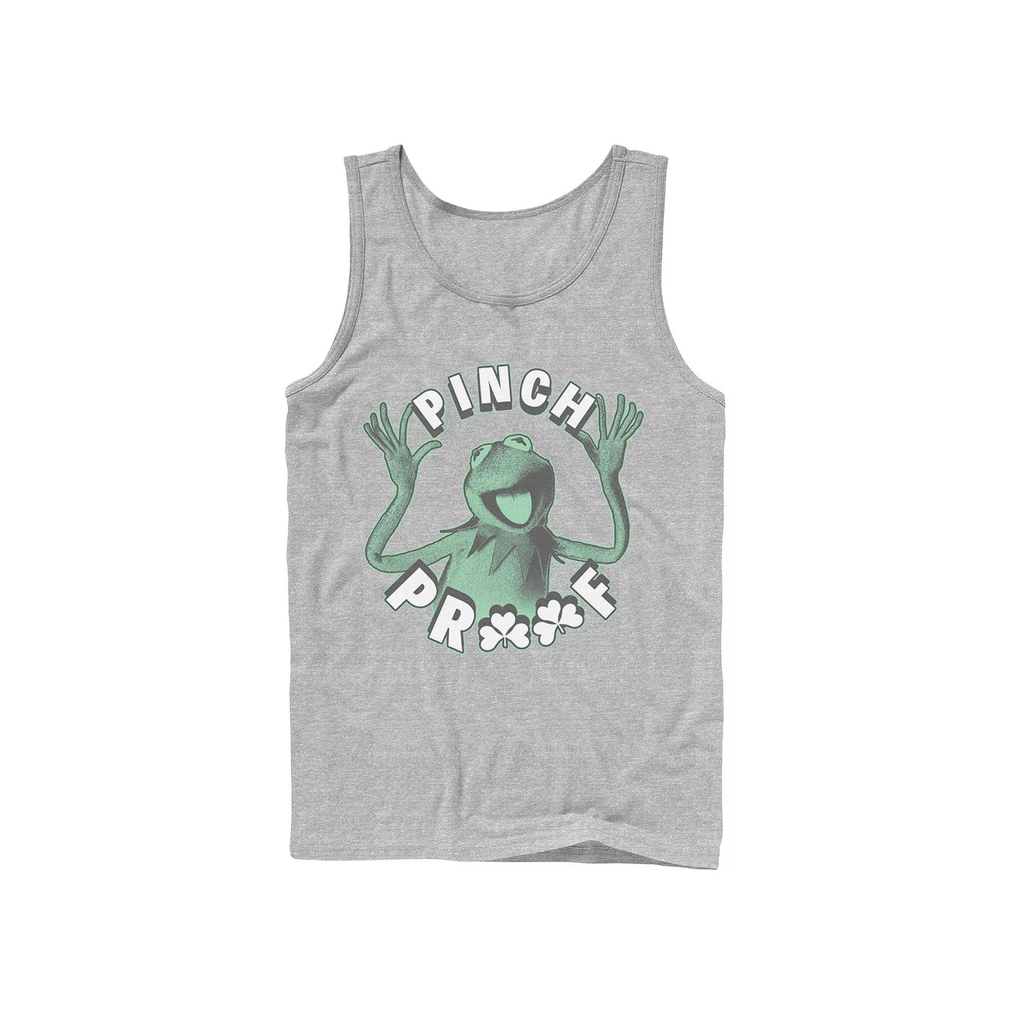 Men's Disney Muppets St. Patrick's Day Kermit The Frog Pinch Proof Tank Top,  Product Image