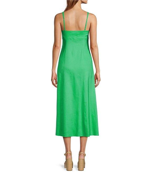 Antonio Melani Opel Linen Sweetheart Neck Sleeveless A-Line Dress Product Image
