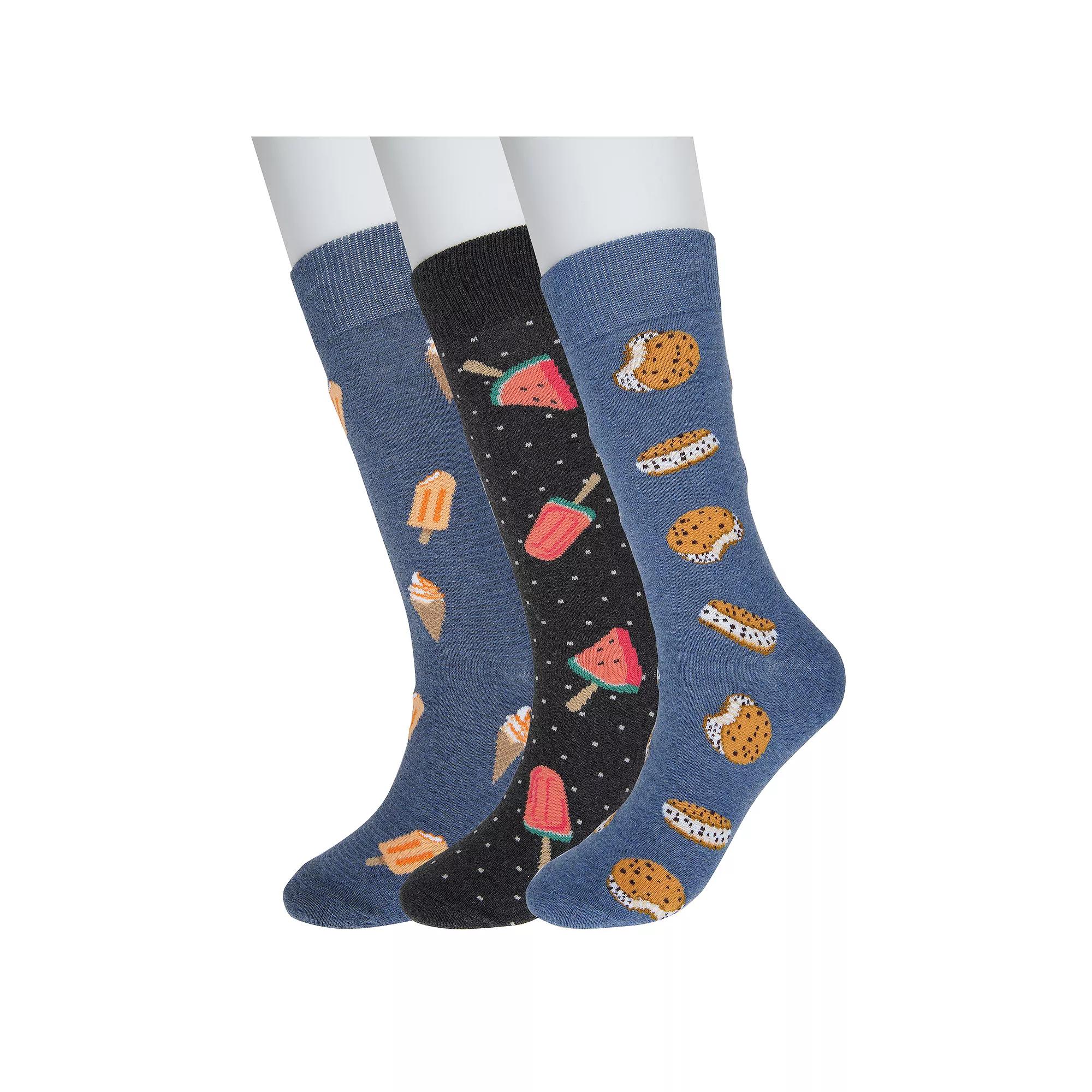 Men's Sonoma Goods For Life® 3-pack Mixed Novelty Socks, Cool Summer Green Product Image