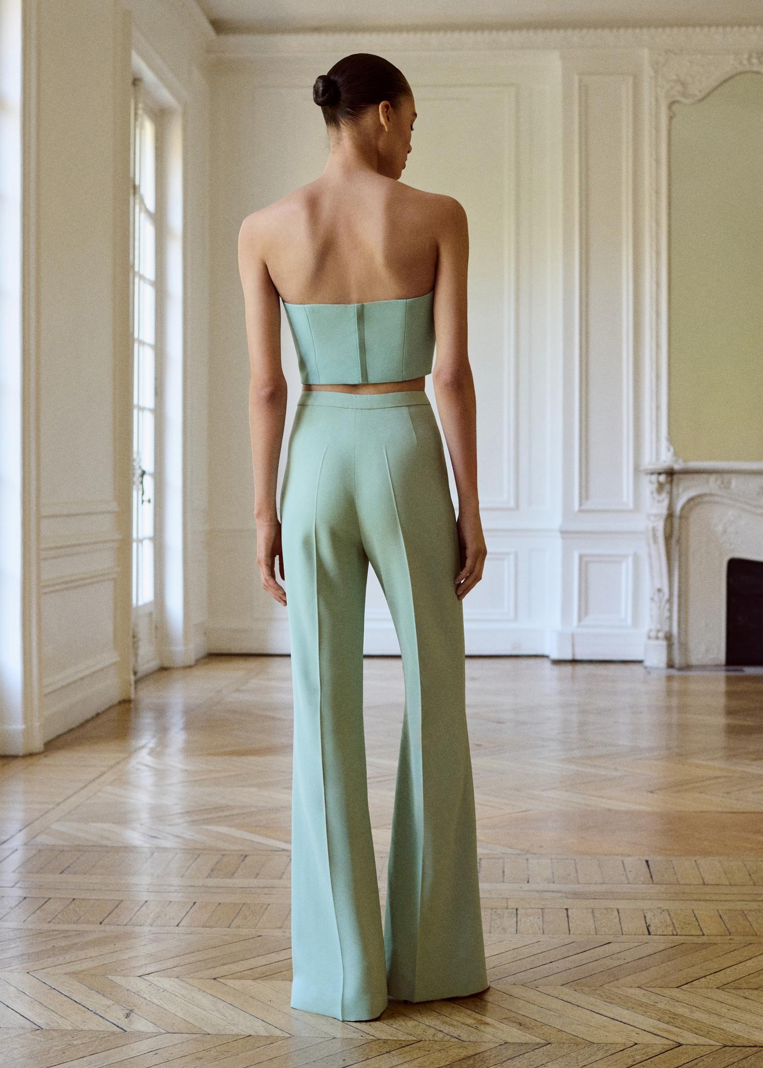 High-waist flared pants - Women | MANGO USA Product Image