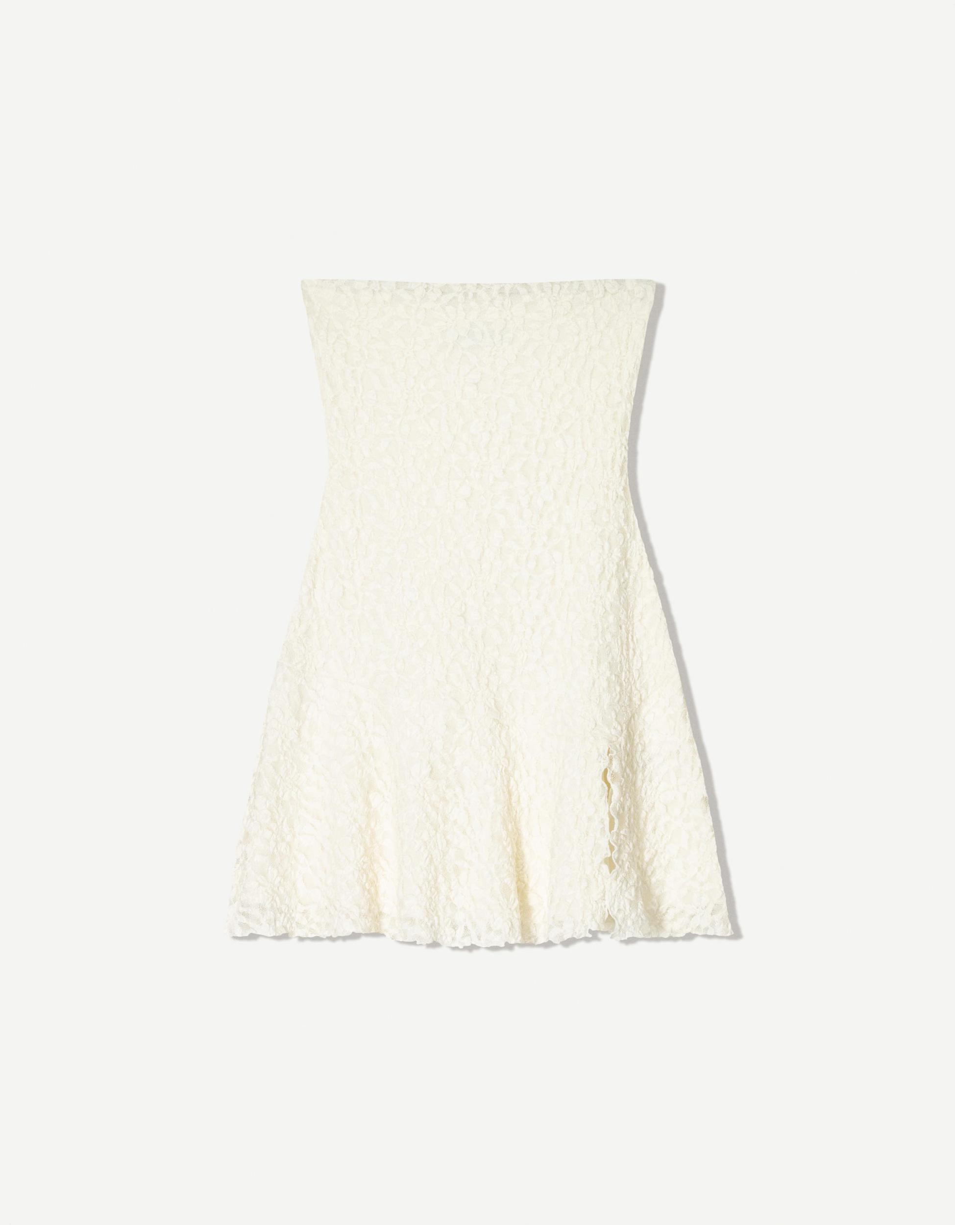 Lace bandeau mini dress Product Image