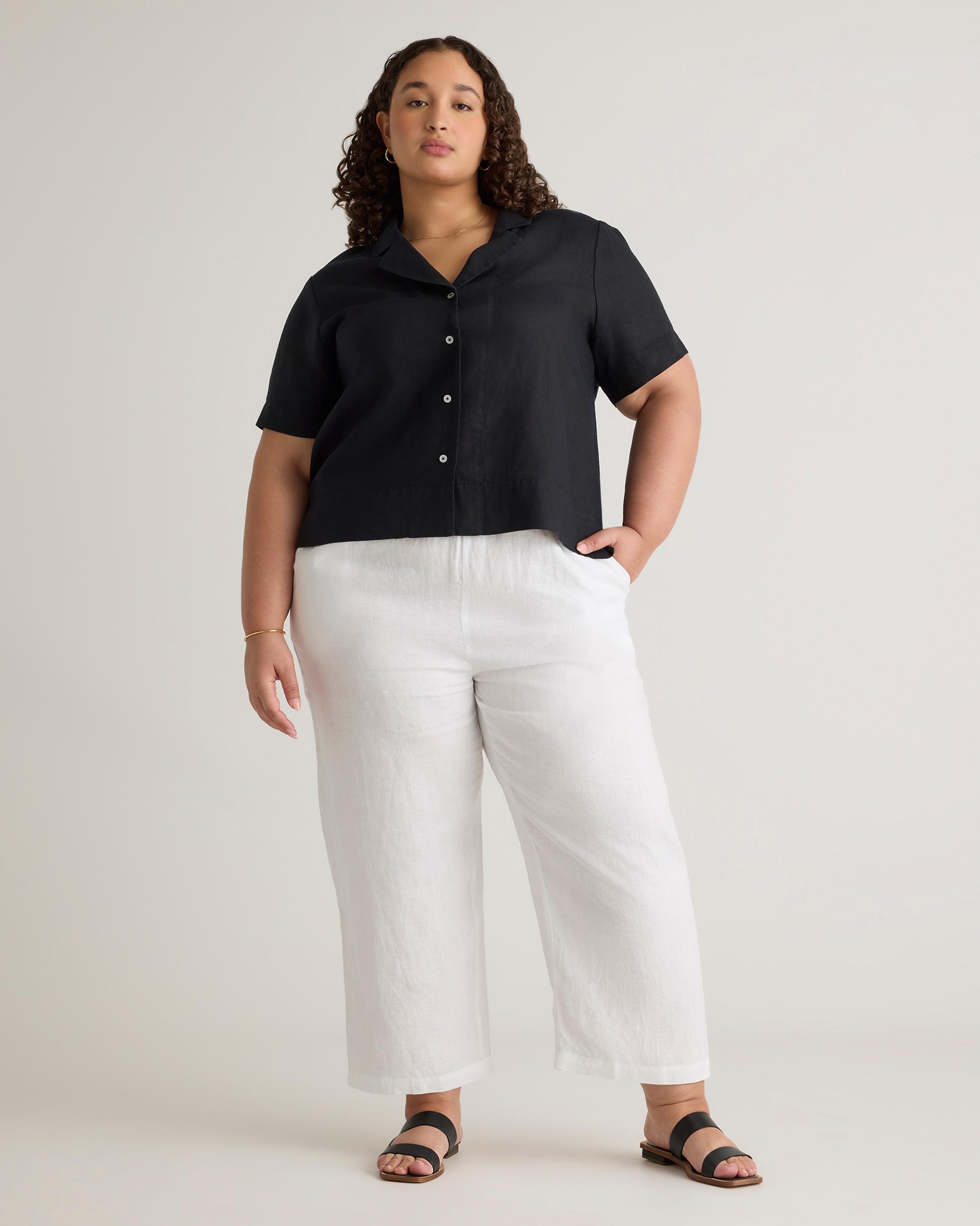 Quince | Women's 100% European Linen Short Sleeve Shirt Product Image