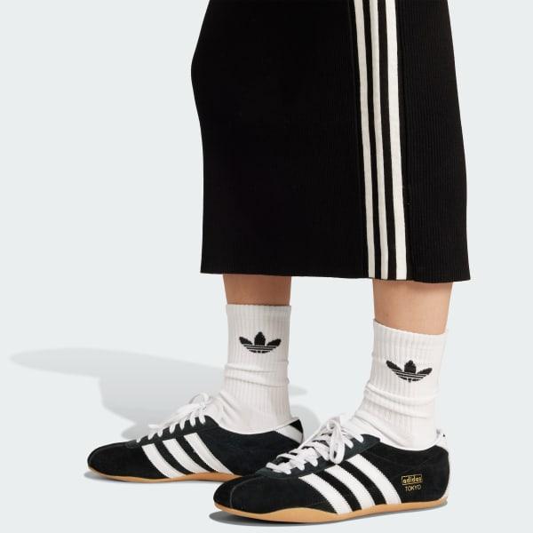 adidas Adicolor Knit 3-Stripes Skirt Black S Womens Product Image