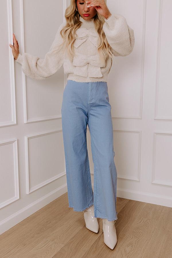 The Chloe Midrise Wide Leg Jean in Blue Product Image