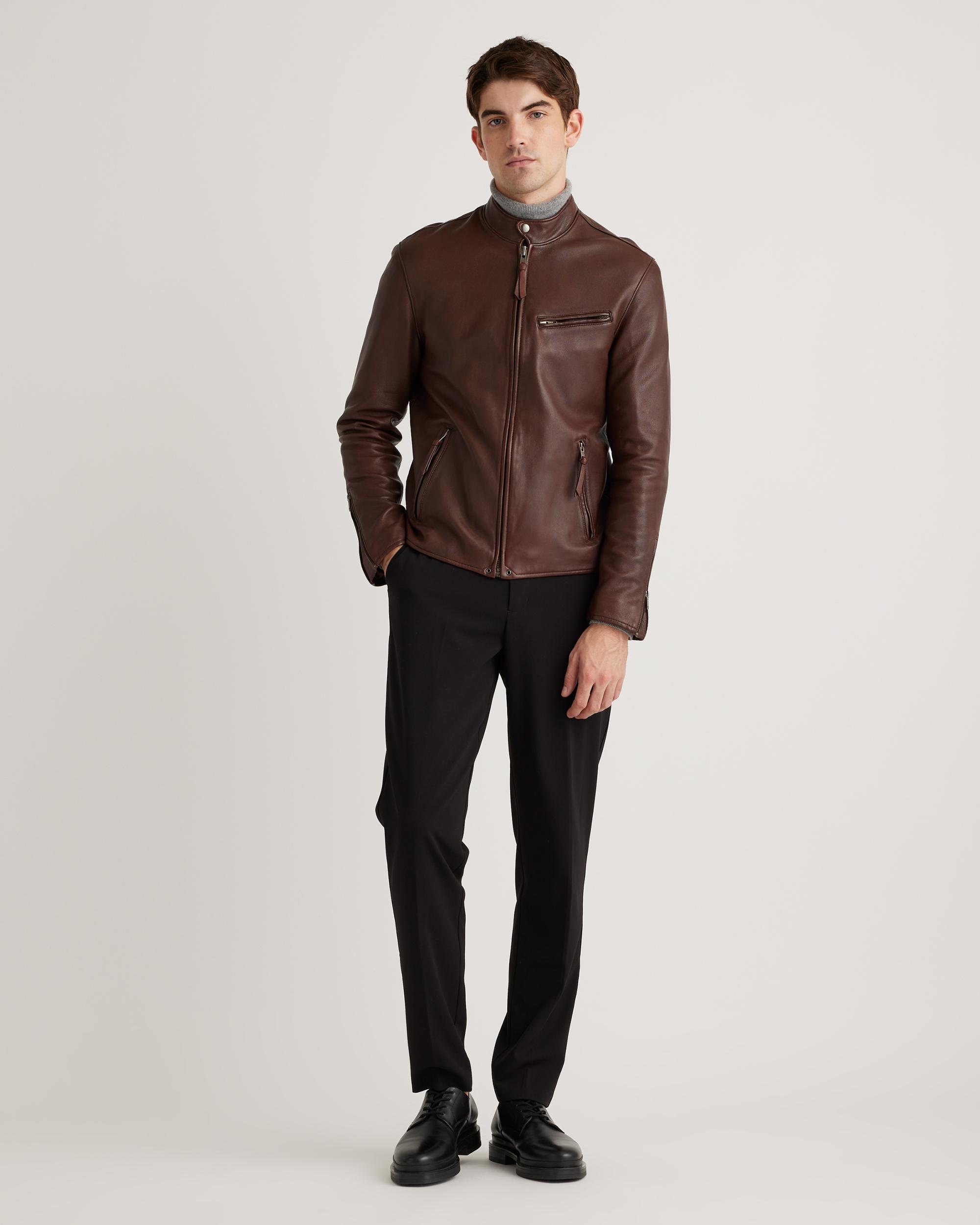Quince | Men's Café Racer Jacket Leather Product Image
