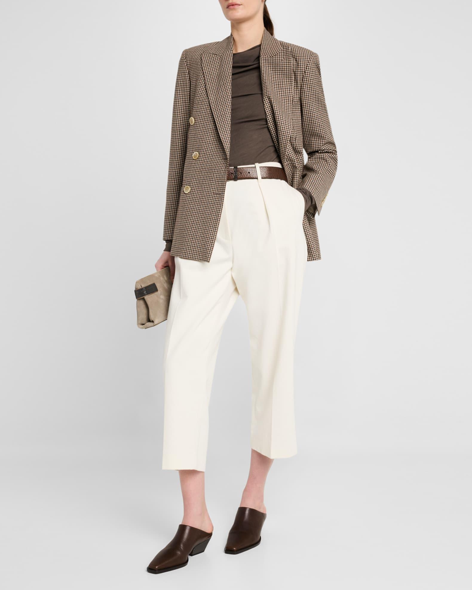 Long-Sleeve Asymmetric Draped Jersey Top Product Image