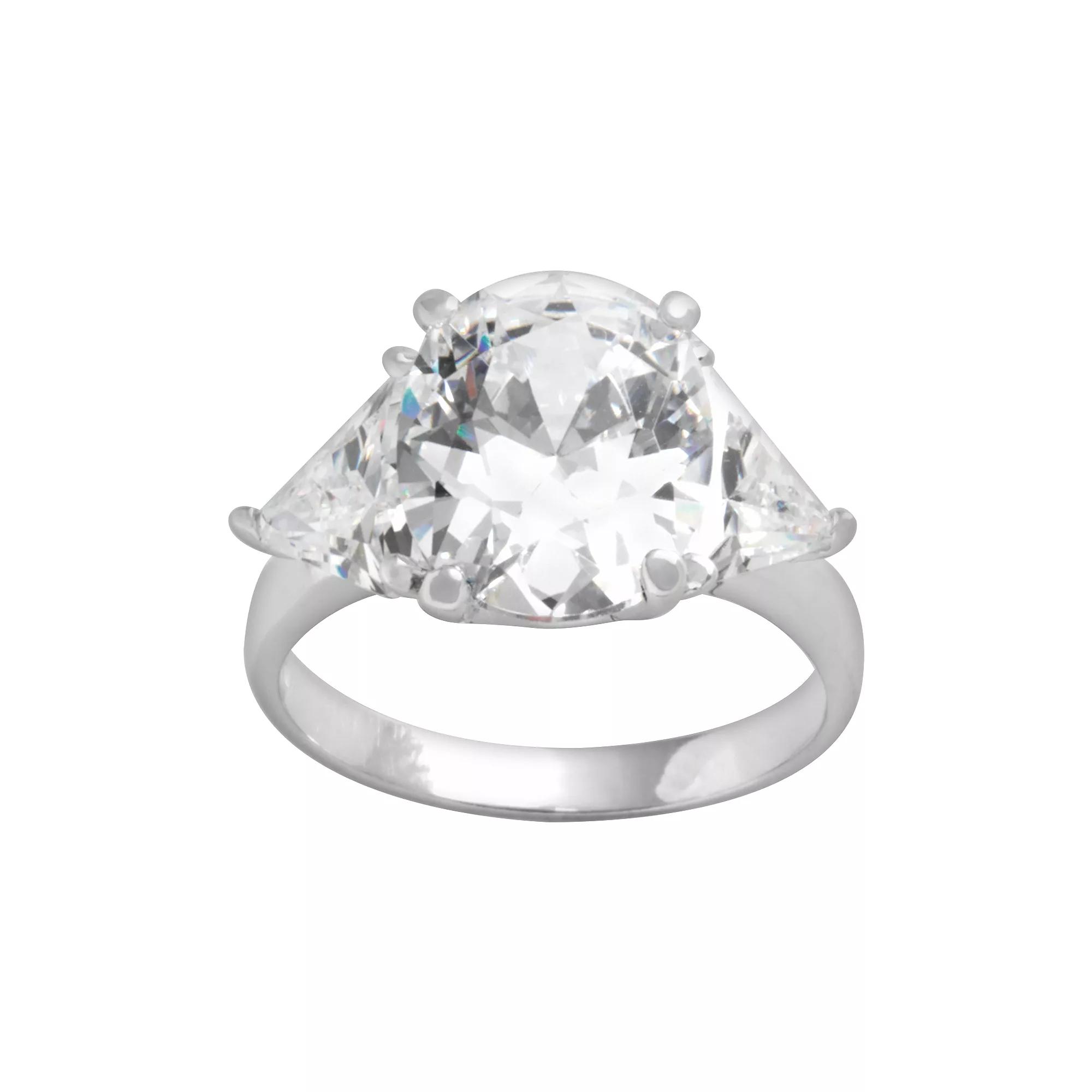 Traditions Jewelry Company Sterling Silver Cubic Zirconia Ring, Women's, Size: 6 Product Image