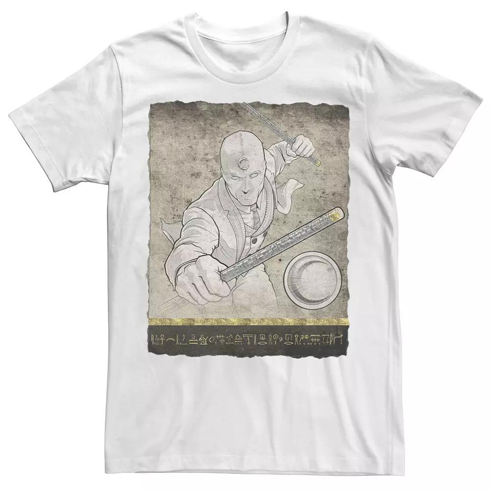Men's Marvel Moon Knight Mr Knight Scroll Fragment Tee, Size: XXL, White Product Image