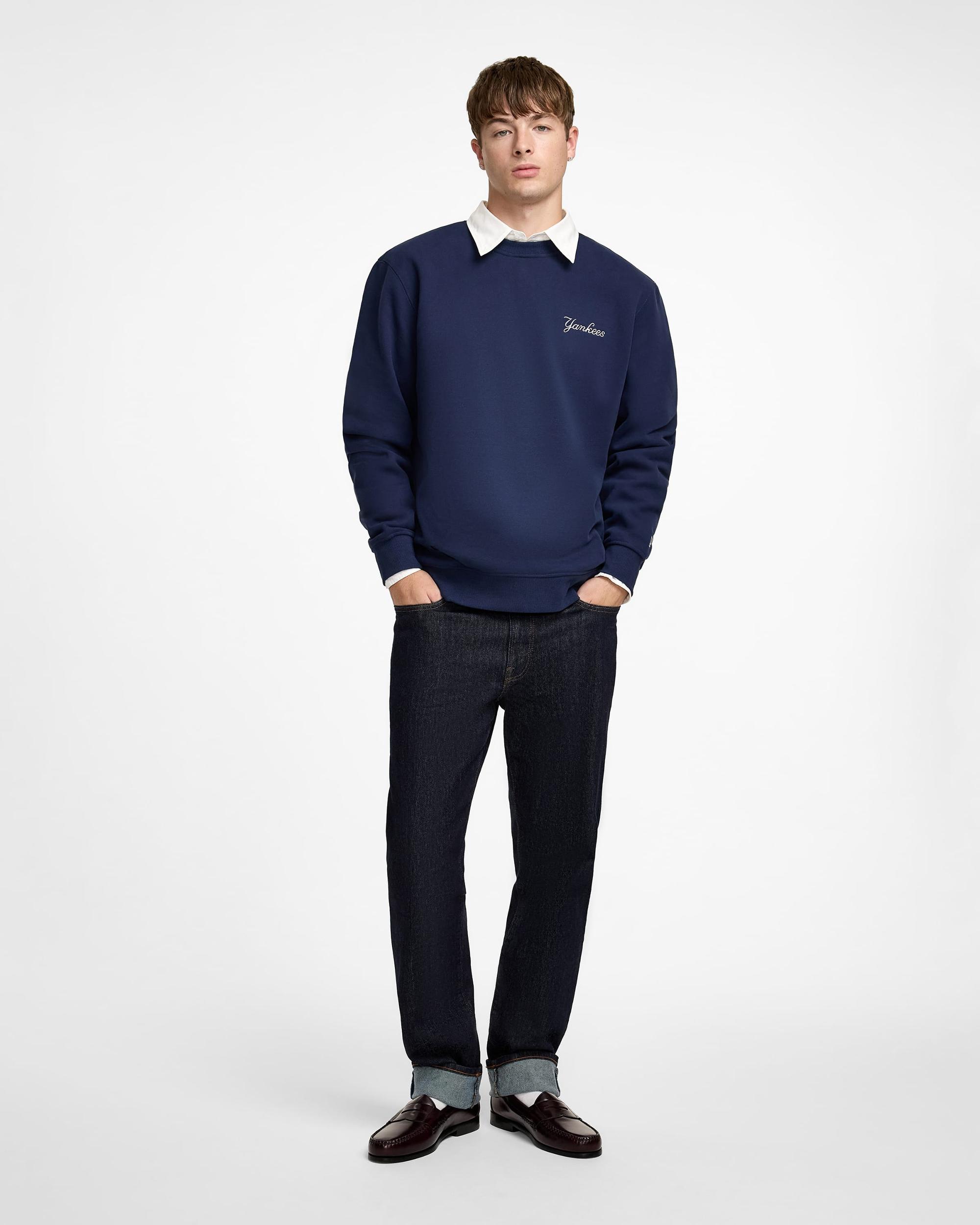 New York Mets Big Apple Blue Quartz Crewneck Male Product Image