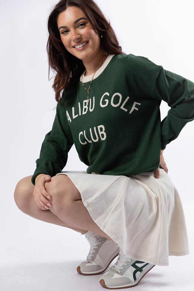 Malibu Golf Club Green Lightweight Sweater FINAL SALE Product Image