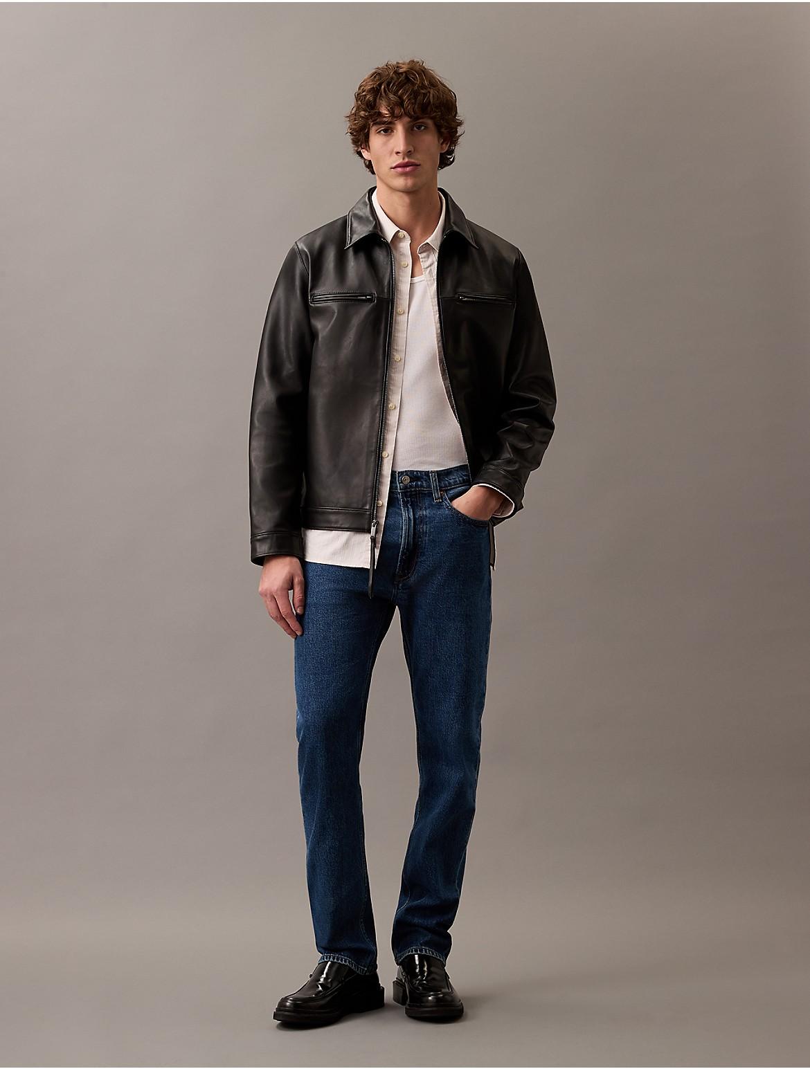 Calvin Klein Mens Standard Straight Fit Jeans - Blue Product Image