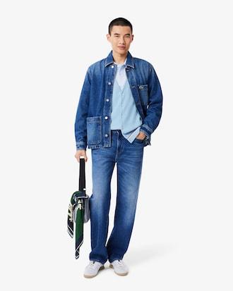 Men's Relaxed Fit Stripe Detail Cotton Cardigan Product Image