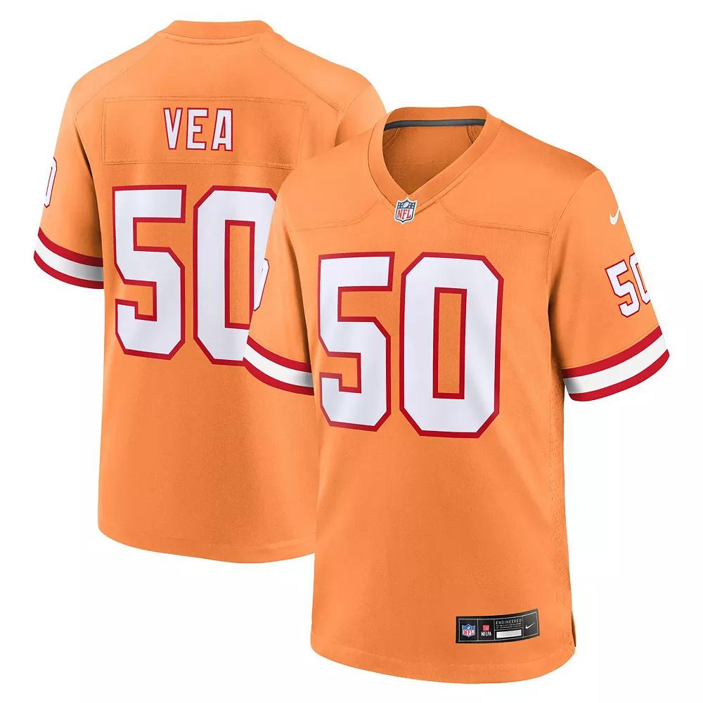 Men's Nike Vita Vea Orange Tampa Bay Buccaneers Throwback Game Jersey, Size: Small Product Image