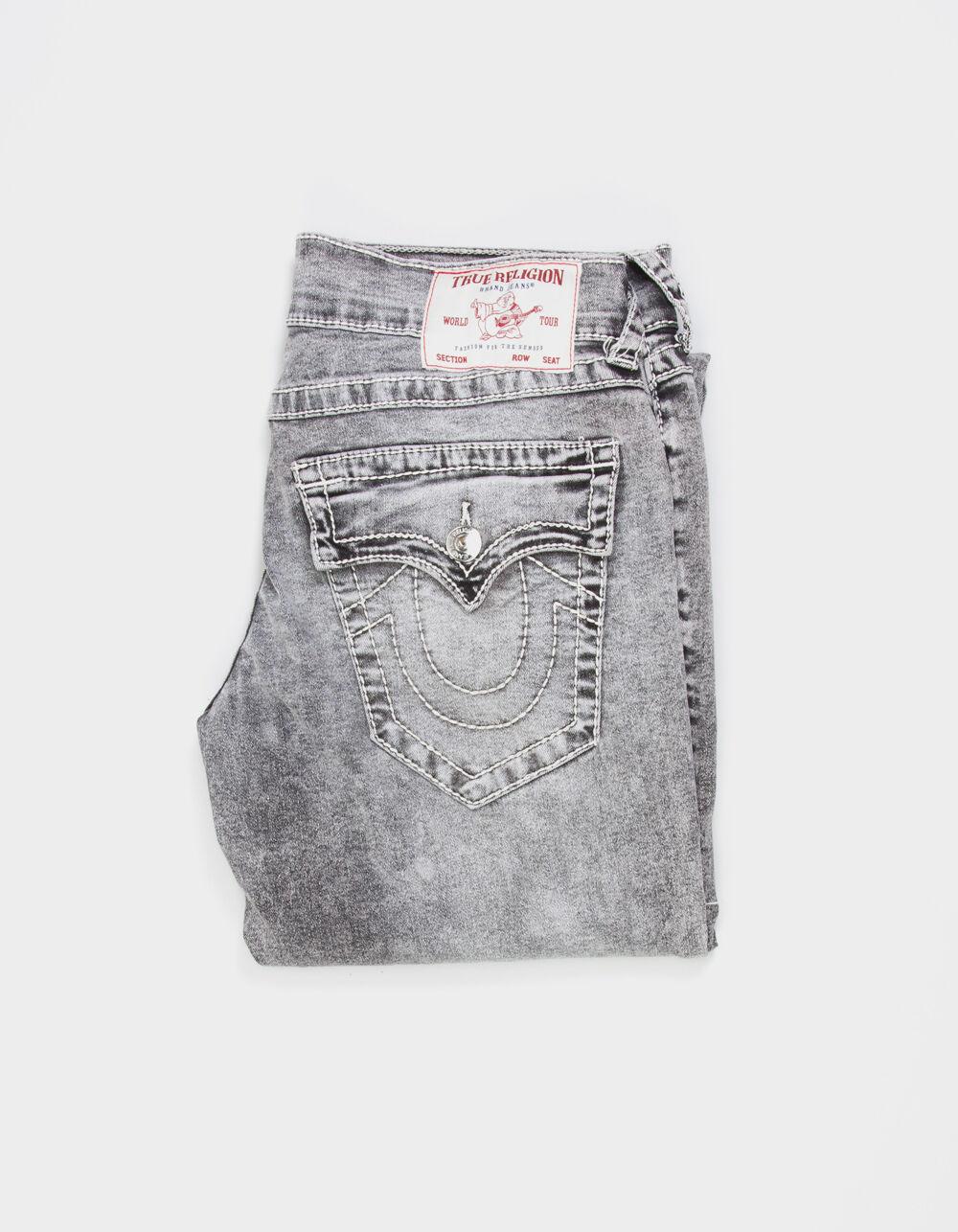 TRUE RELIGION Ricky Big T Flap Mens Relaxed Straight Jeans - GRAY Product Image