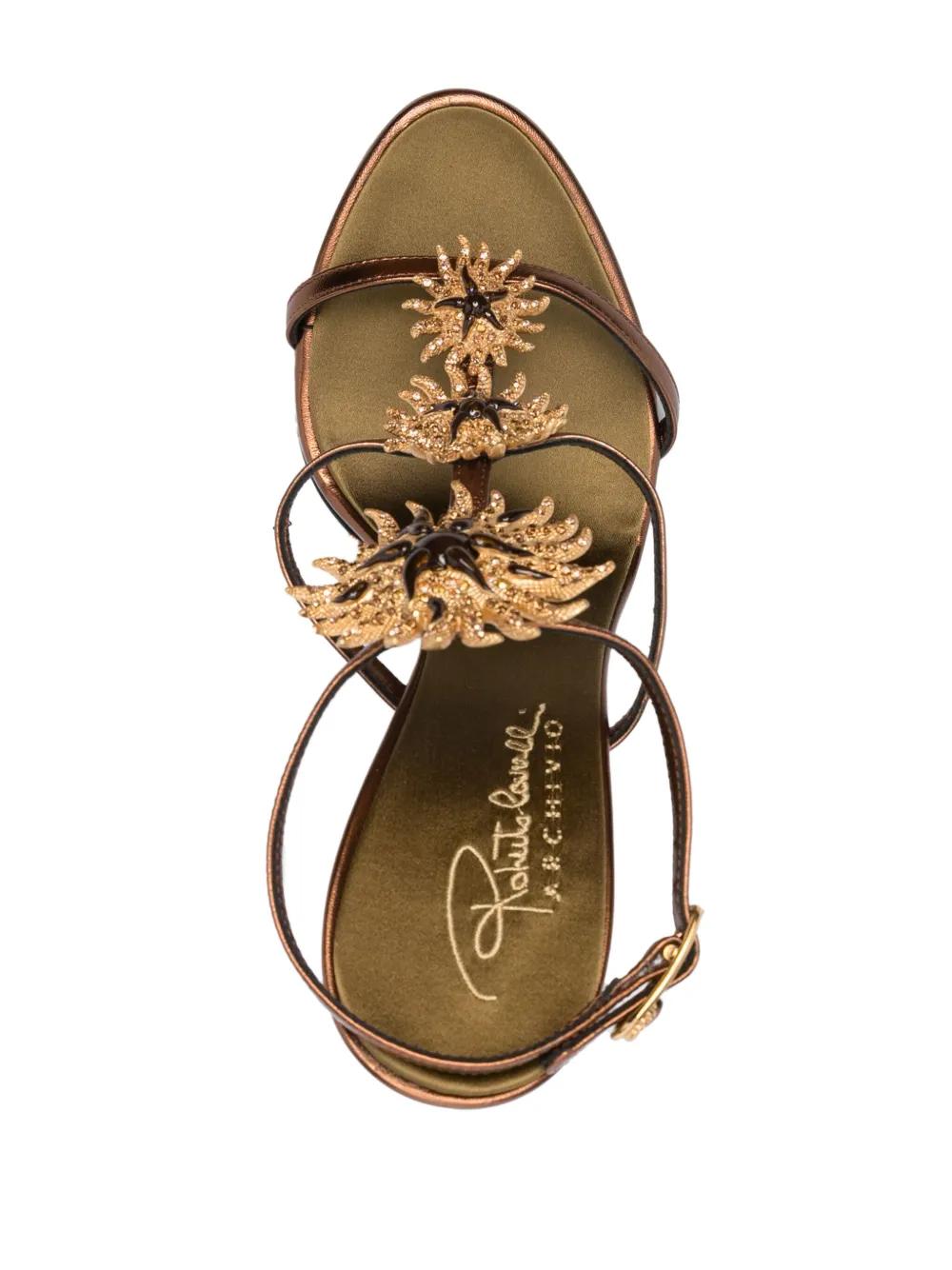 Jewel 110mm leather sandals  Product Image
