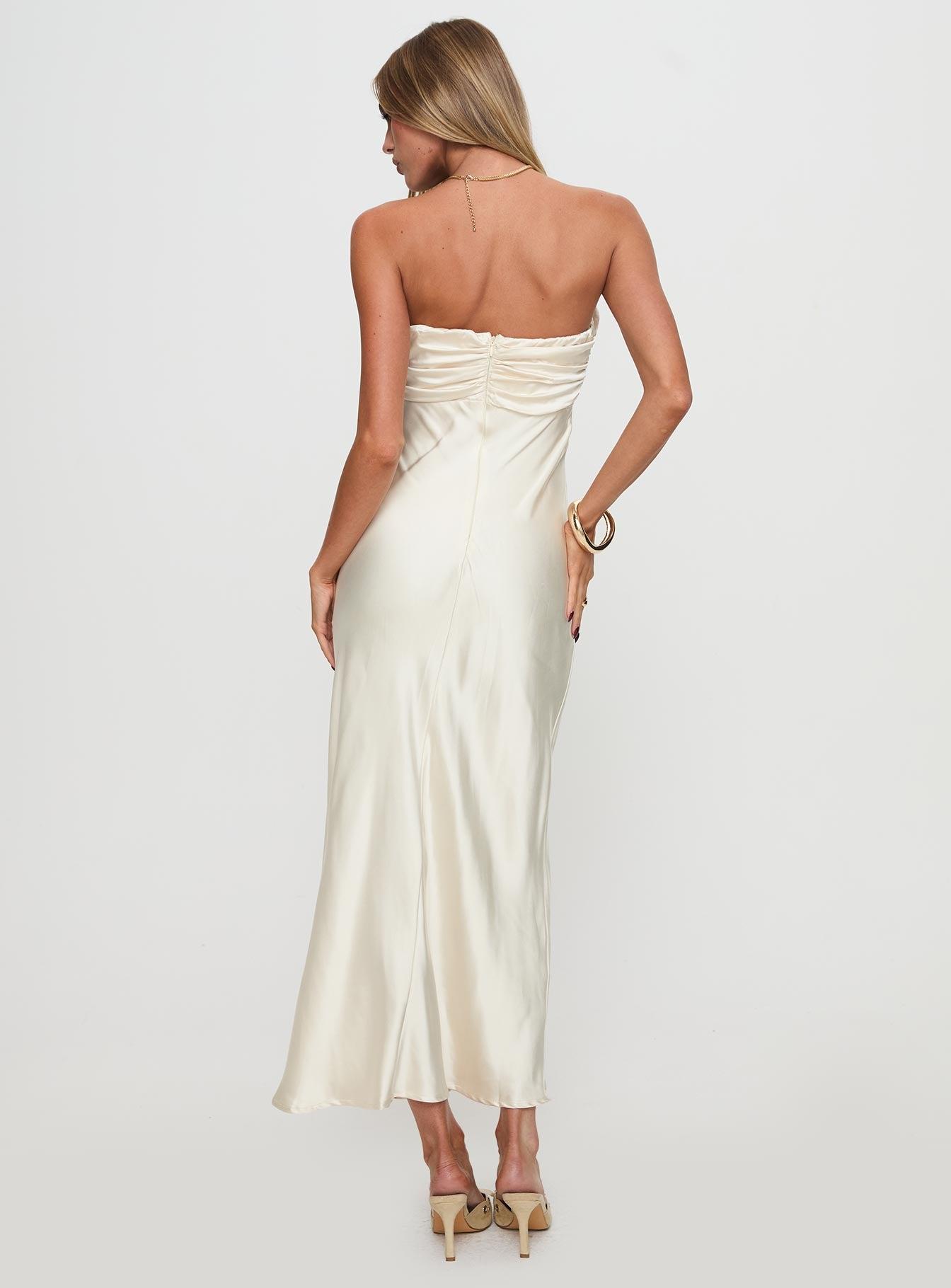 Cyprian Strapless Maxi Dress Champagne Product Image