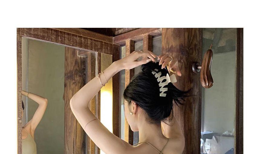 Halter Plain Open Back Padded Crop Cami Top Product Image