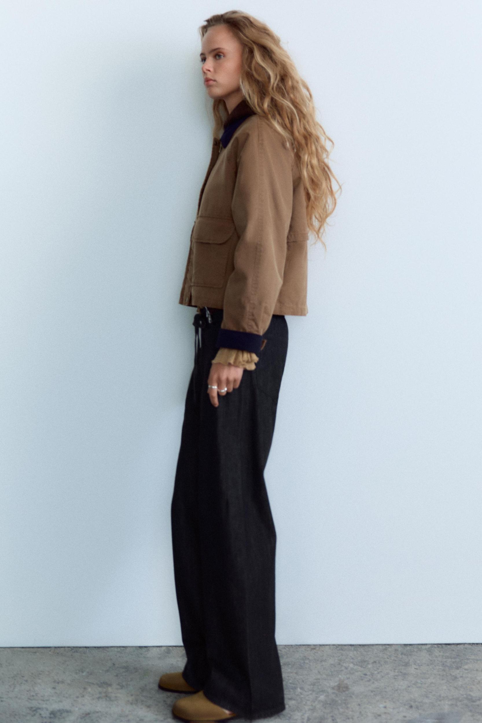 DENIM-EFFECT PAJAMA PANTS Product Image