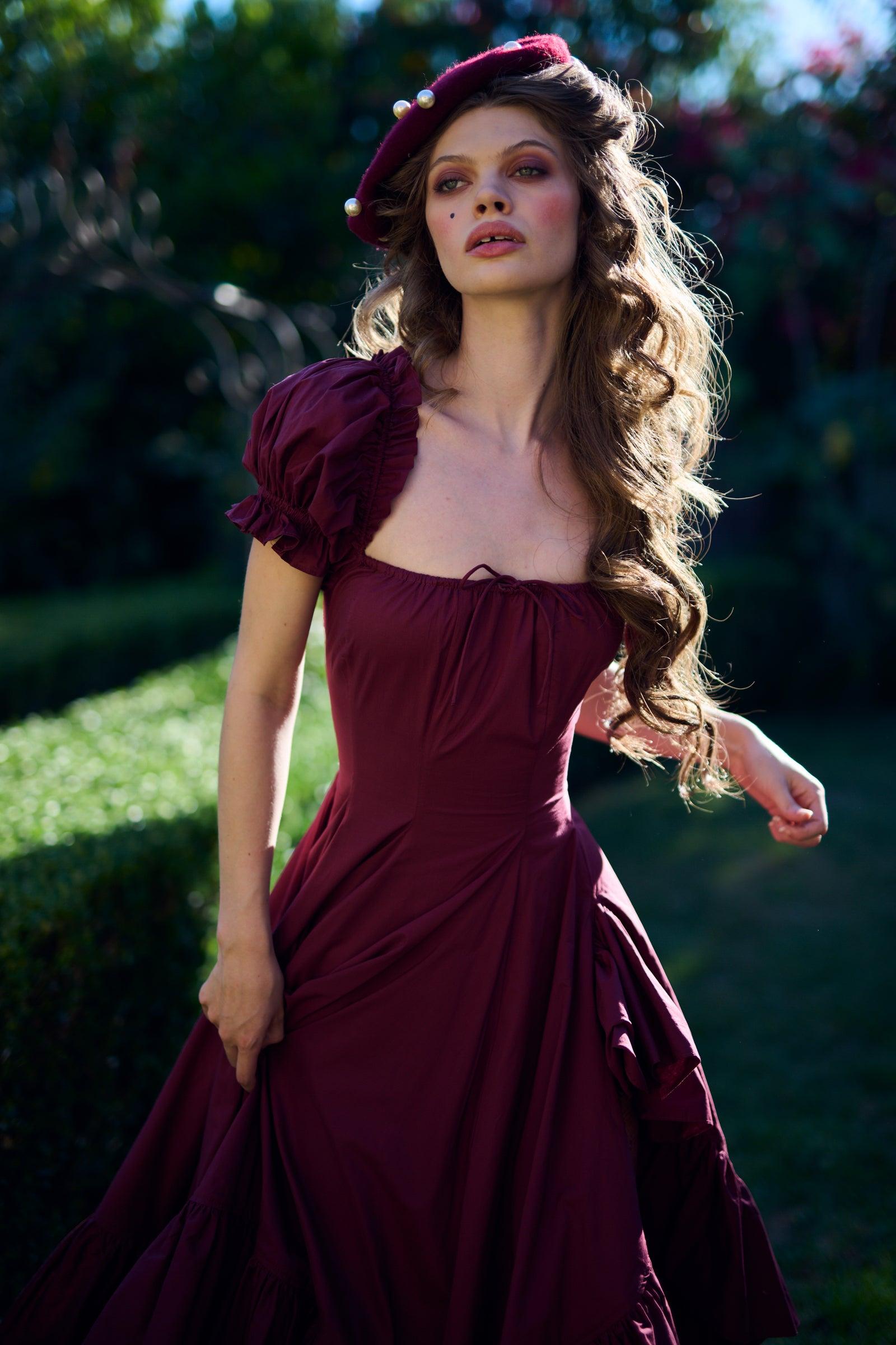 The Bordeaux Foxglove Dress Product Image