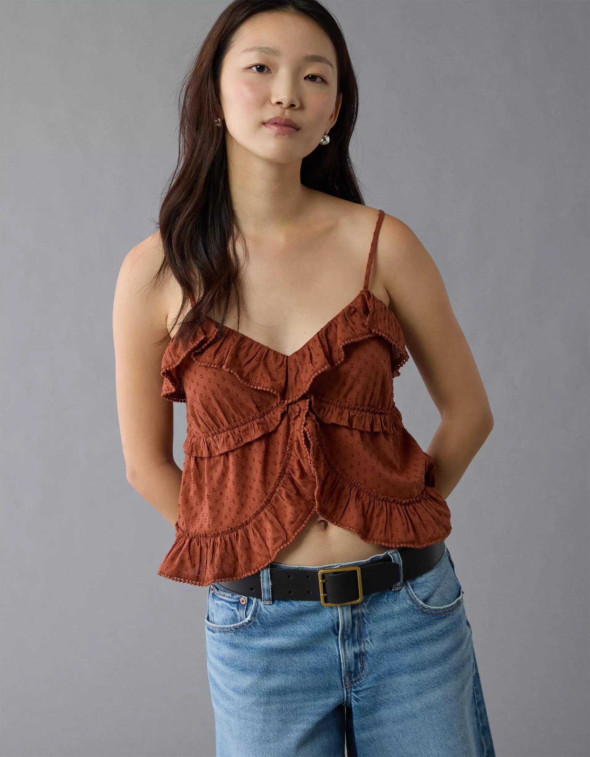 AE V-Neck Ruffle Cami Product Image