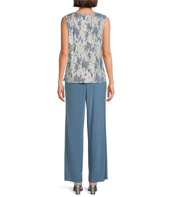 R & M Richards 3/4 Sleeve Scoop Neck 3-Piece Pant Set Product Image