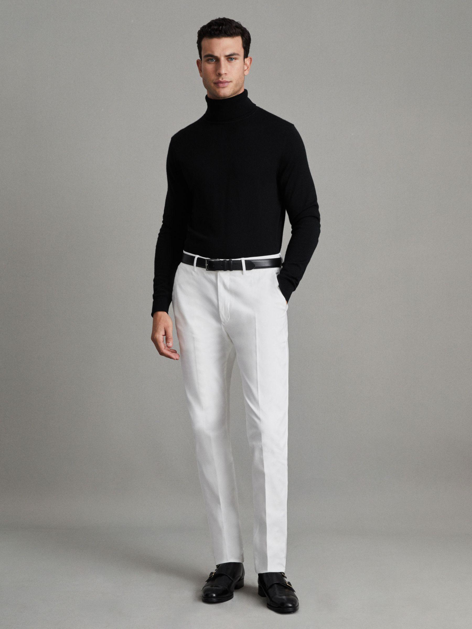 Merino Roll-Neck Jumper in Black Product Image
