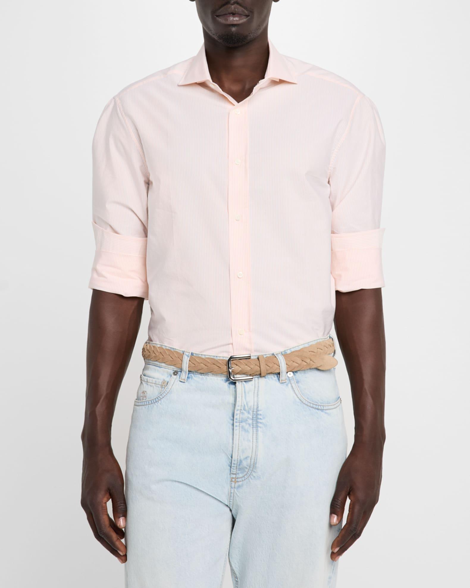 Men's Cotton Bacchetta Stripe Sport Shirt Product Image