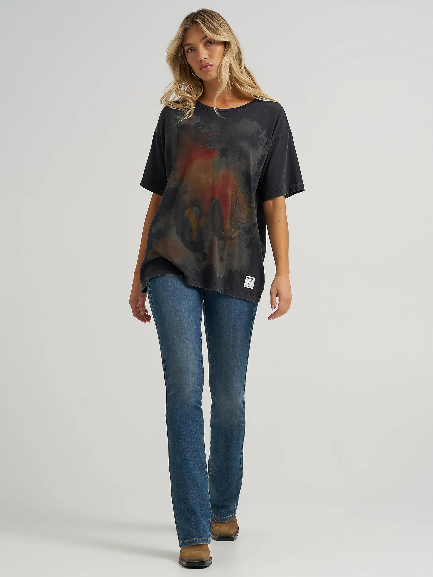 Wrangler x Lainey Wilson Horse Oversized Tee | Women's TOPS | Wrangler® Product Image