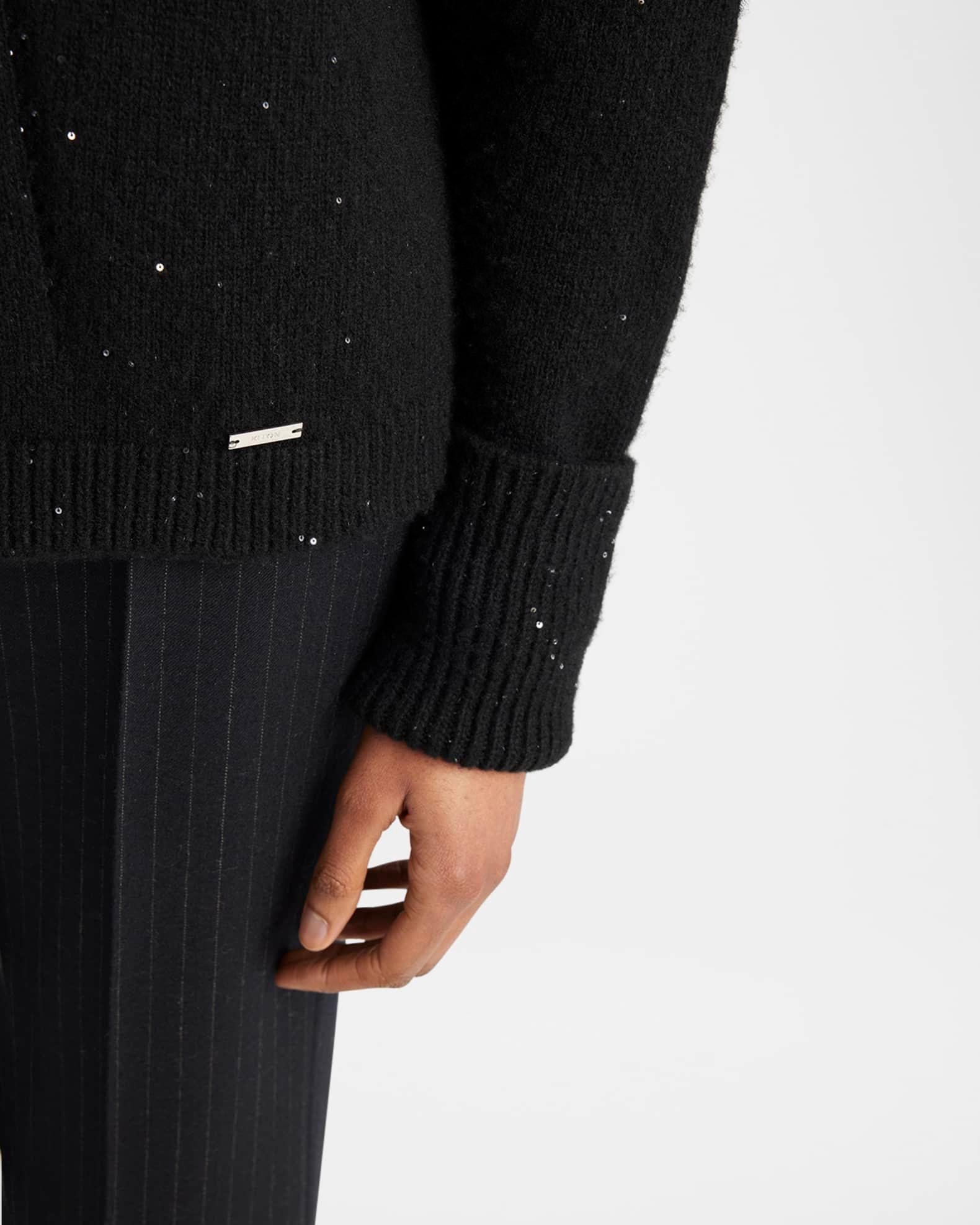 Paillette Cashmere Crewneck Sweater  Product Image