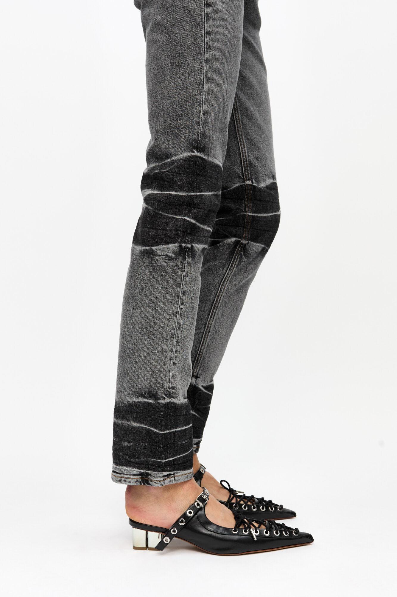 Black Oleatex Lace-Up Mules Product Image