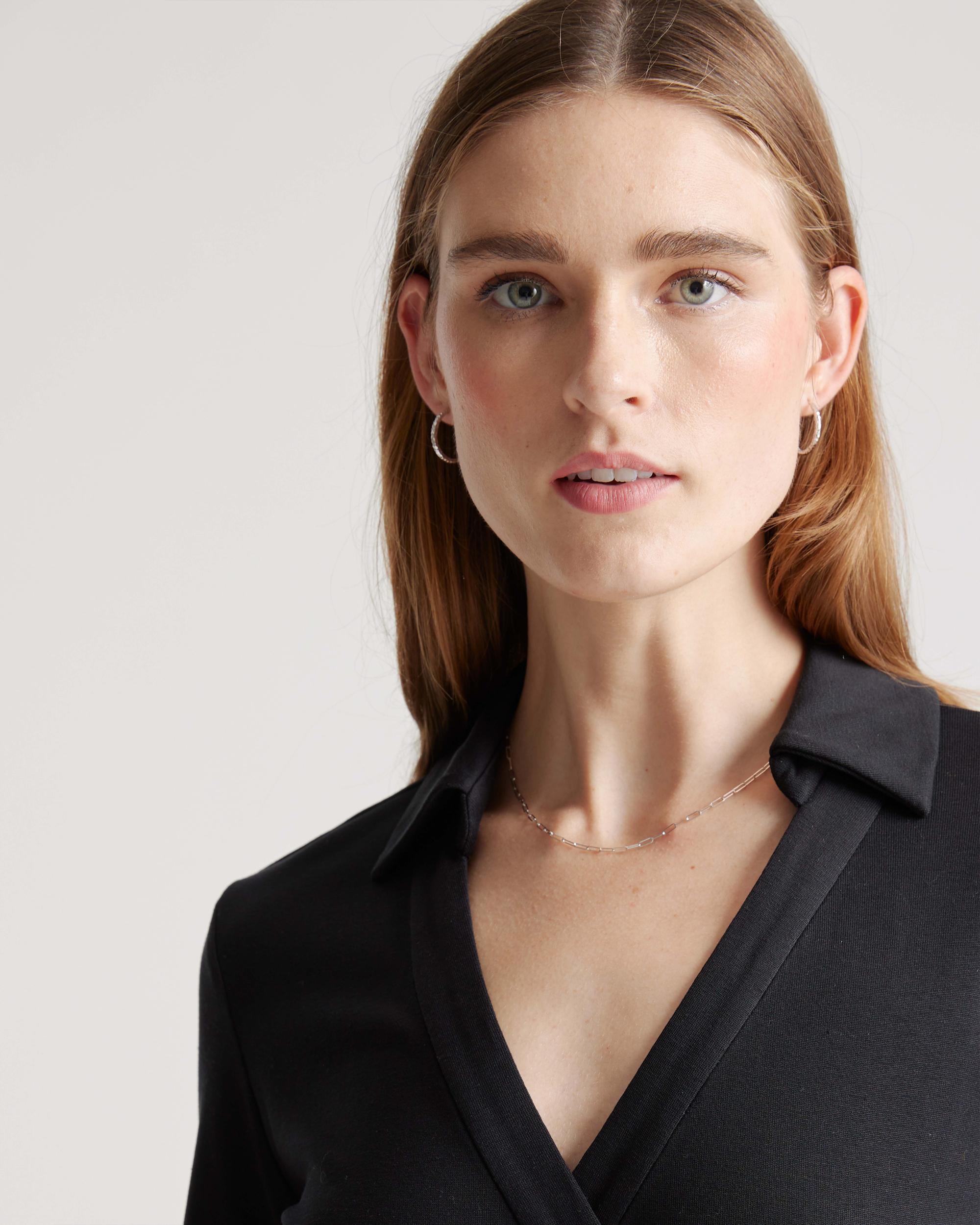 Quince | Women's 100% Silk Jersey Mini Wrap Dress Product Image