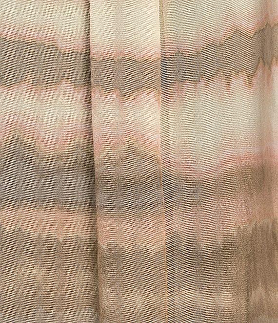 Westbound Woven Diffused Stripe Long Roll-Tab Sleeve Henley Patch Pocket Top Product Image