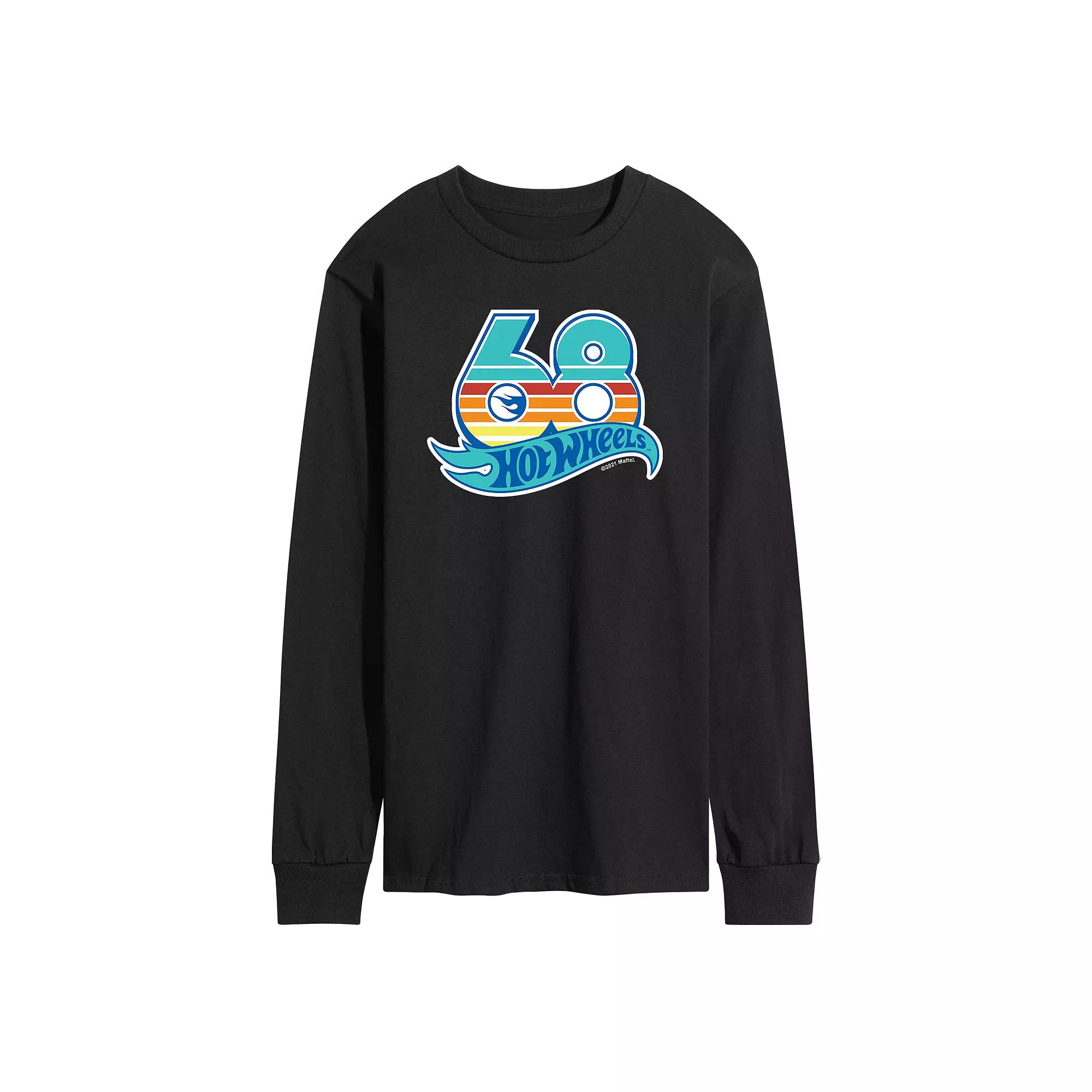 Men's Wonka Logo And Candy Long Sleeve Graphic Tee,  Product Image