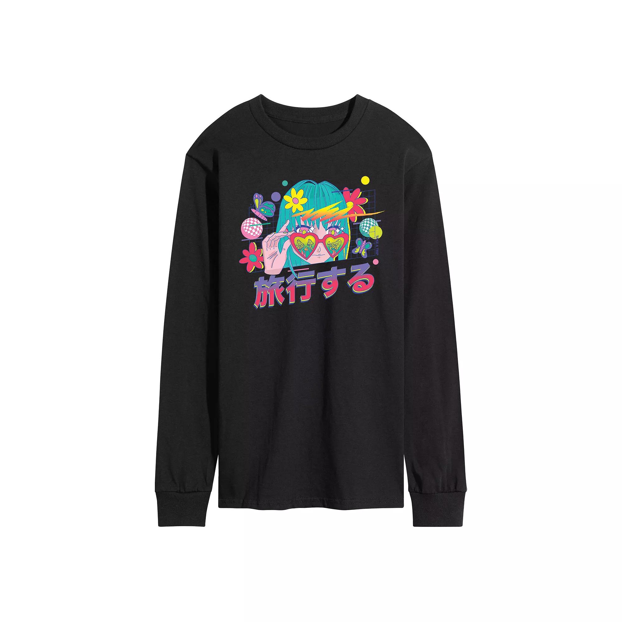 Disney Villains Snow White Evil Queen Men's Bad Apple Long Sleeve Graphic Tee,  Product Image