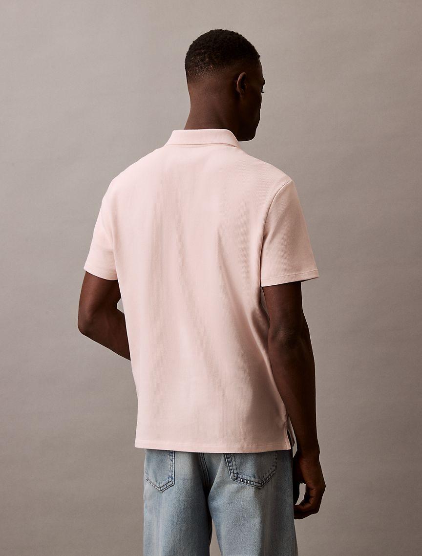 Stretch Fine Rib Polo Shirt Product Image