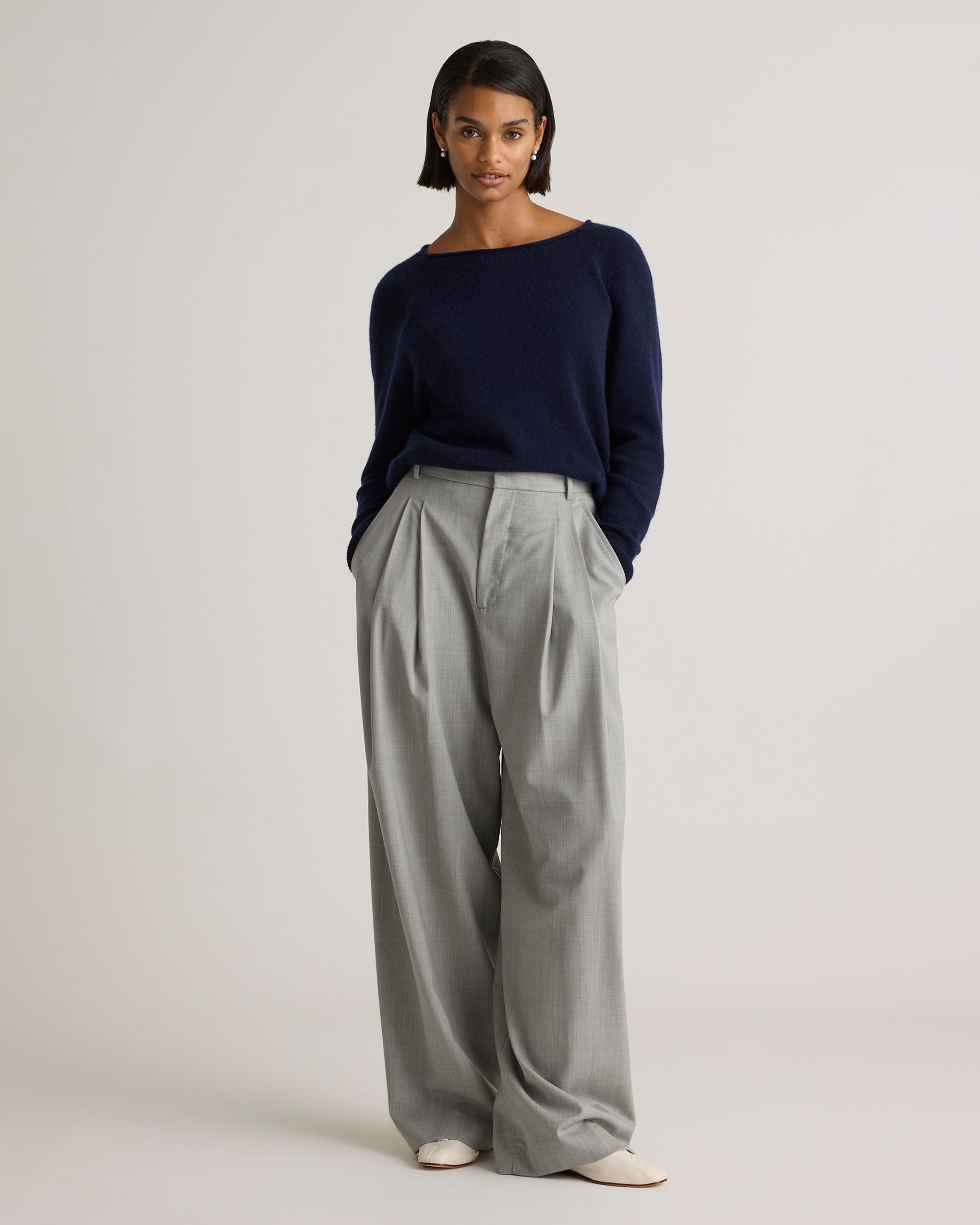 Quince | Women's Mongolian Cashmere Boatneck Sweater Size XL Product Image