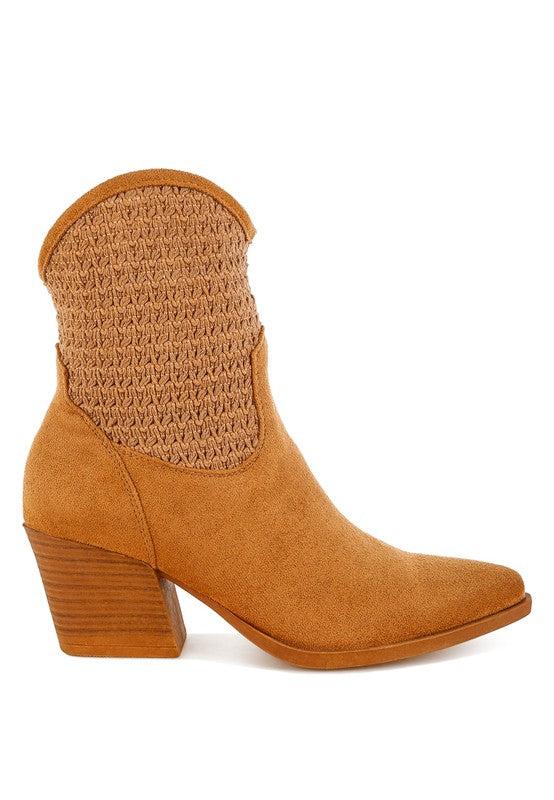 Bimmy Woven Pointy Western Boots Product Image