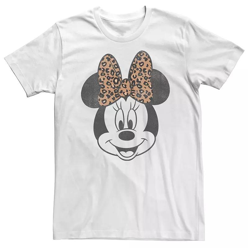 Big & Tall Disney Minnie Mouse Leapord Print Bow Portrait Tee, Men's,  Product Image