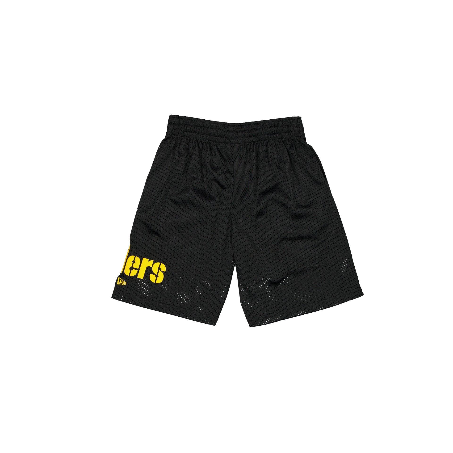 Pittsburgh Steelers Mesh Black Shorts Male Product Image