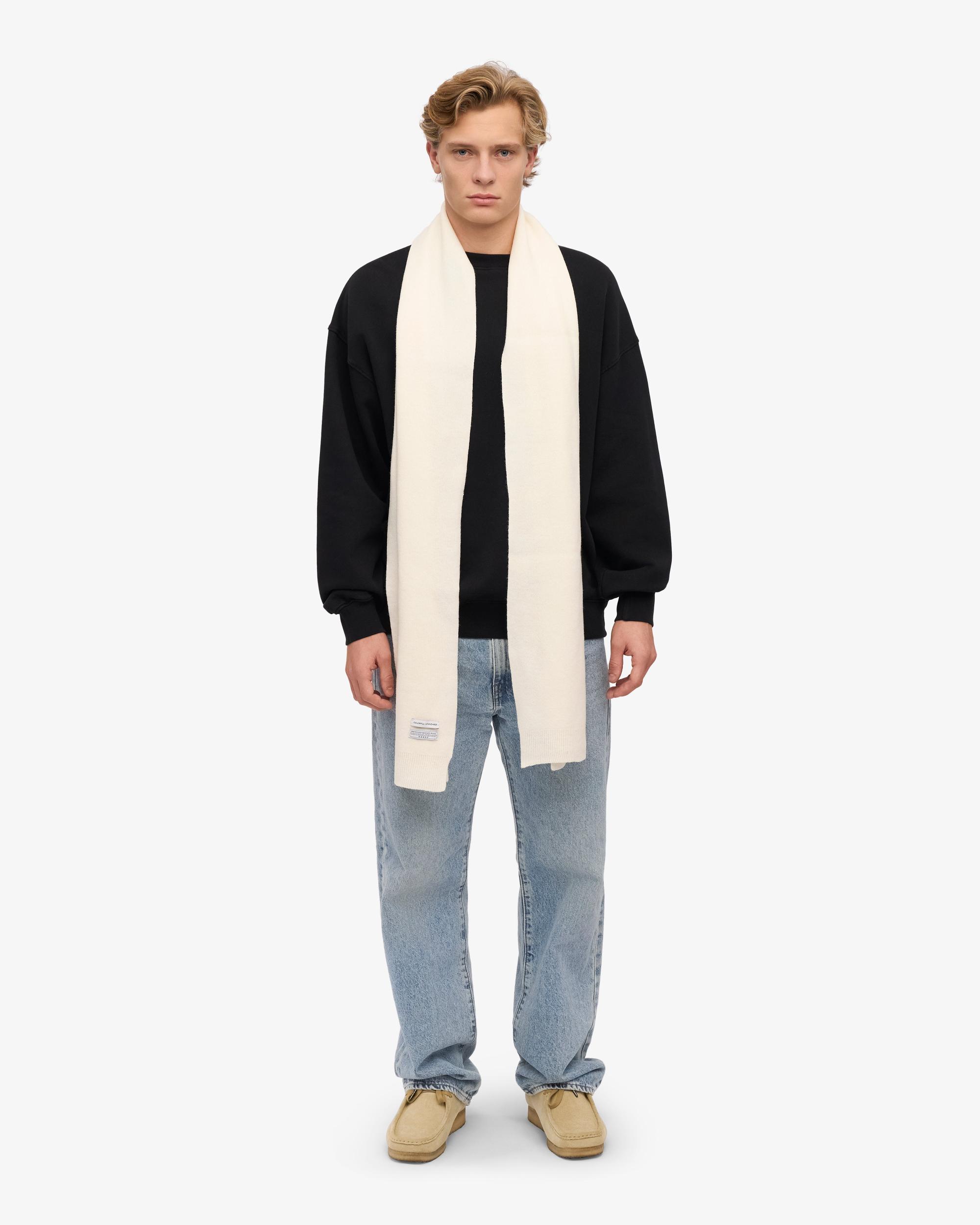 Merino Wool Scarf - Optical White Product Image