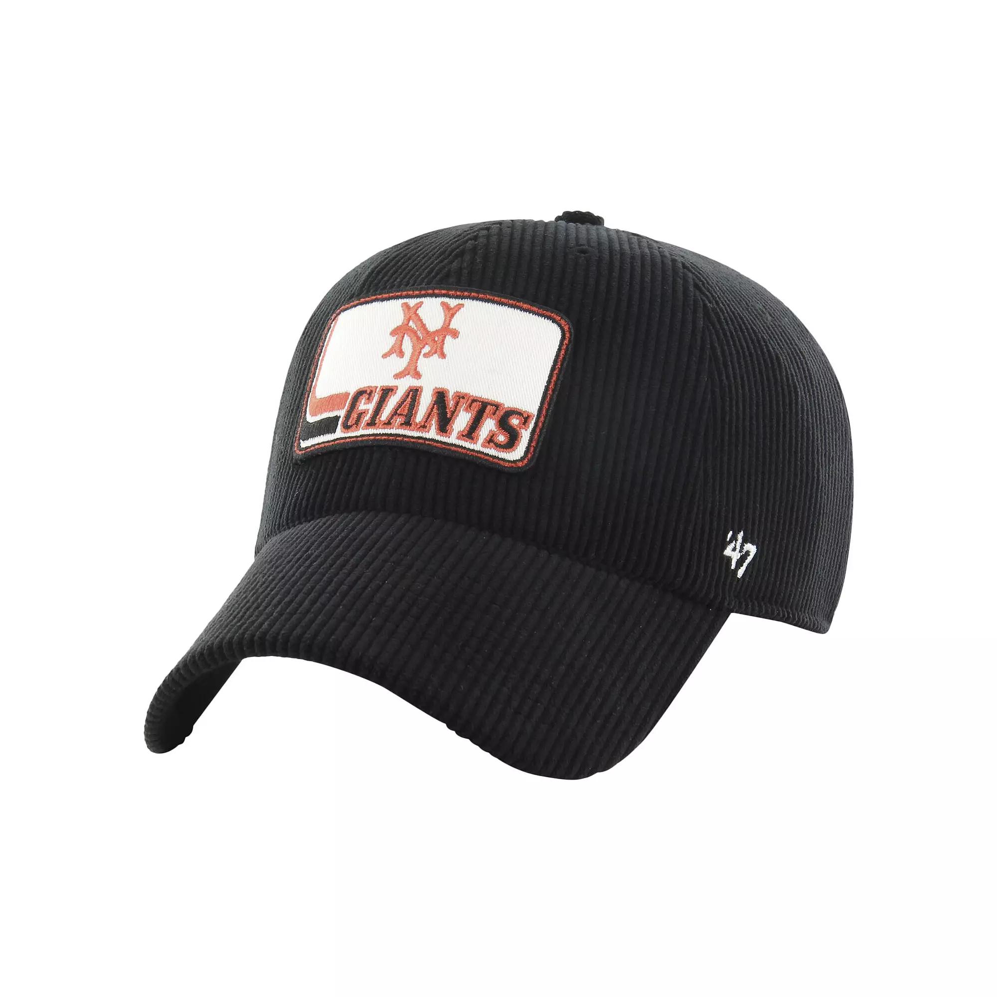 Men's '47 Black San Francisco Giants Wax Pack Collection Corduroy Clean Up Adjustable Hat Product Image