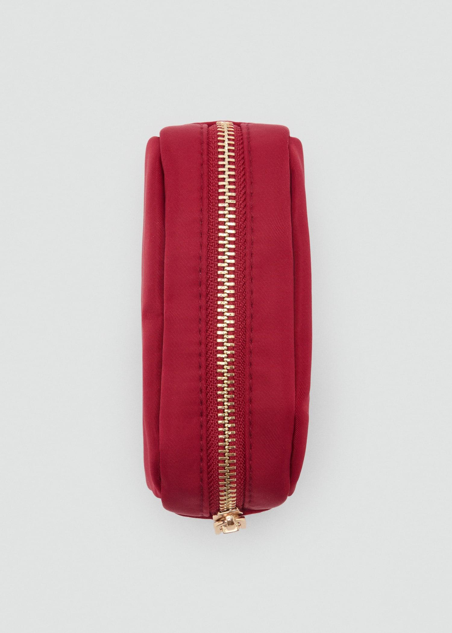 Zipped nylon cosmetics bag - Women | MANGO USA Product Image