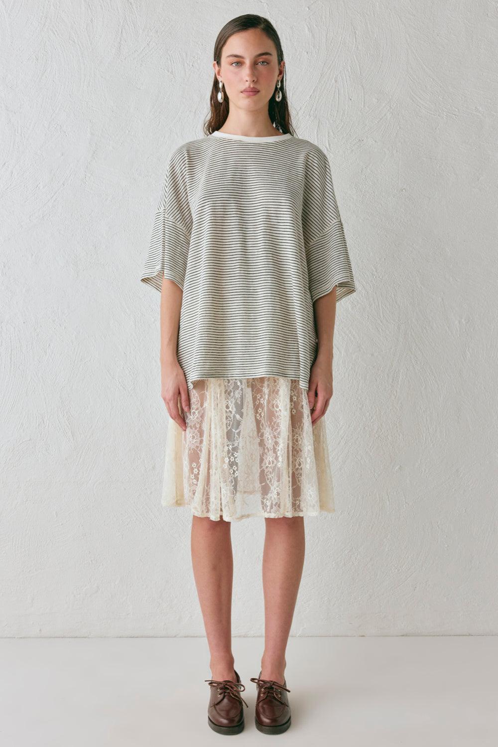 Dorit Lace Midi Skirt Cream Product Image