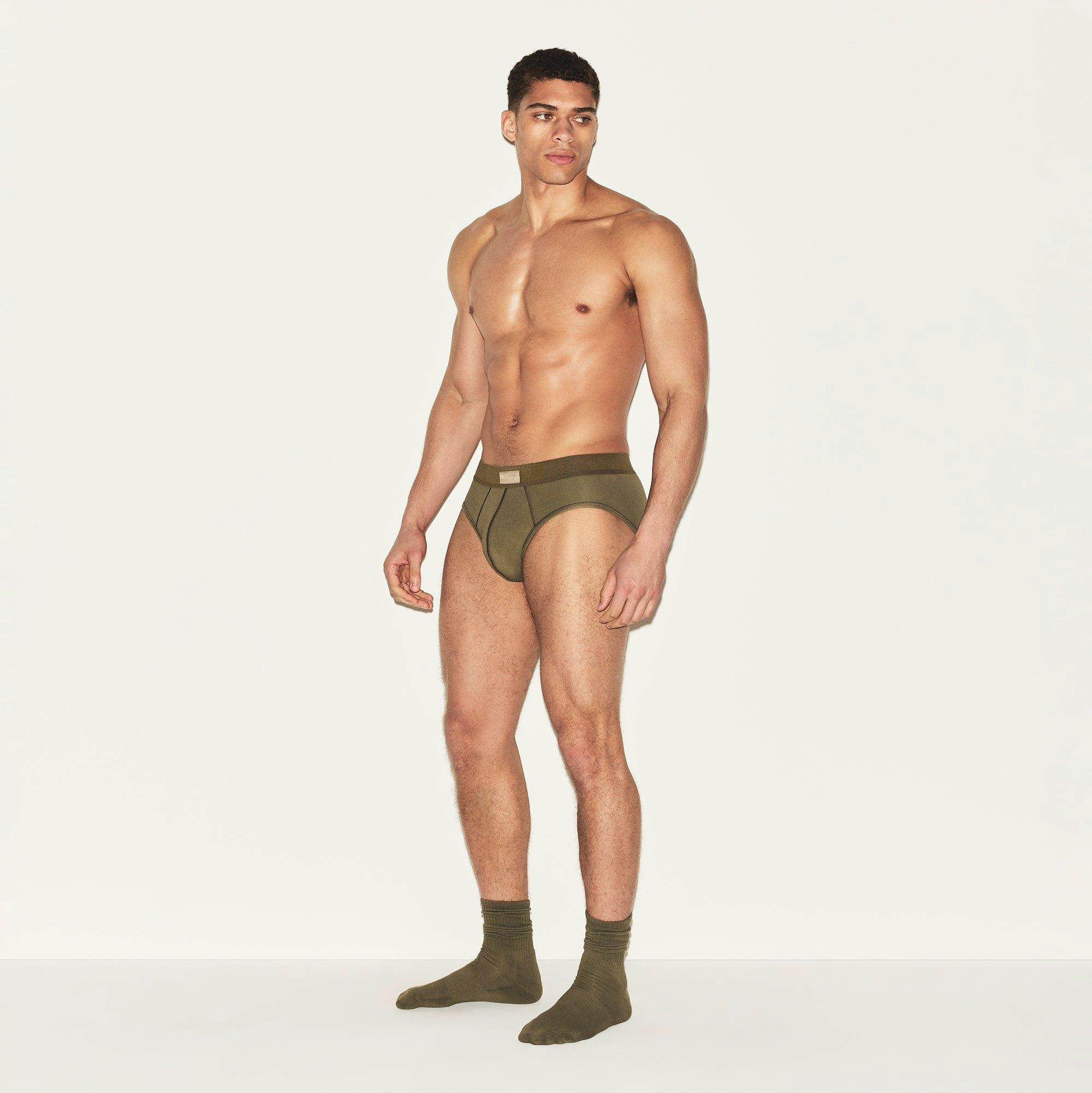 SKIMS COTTON MENS BRIEF | ARMY Product Image