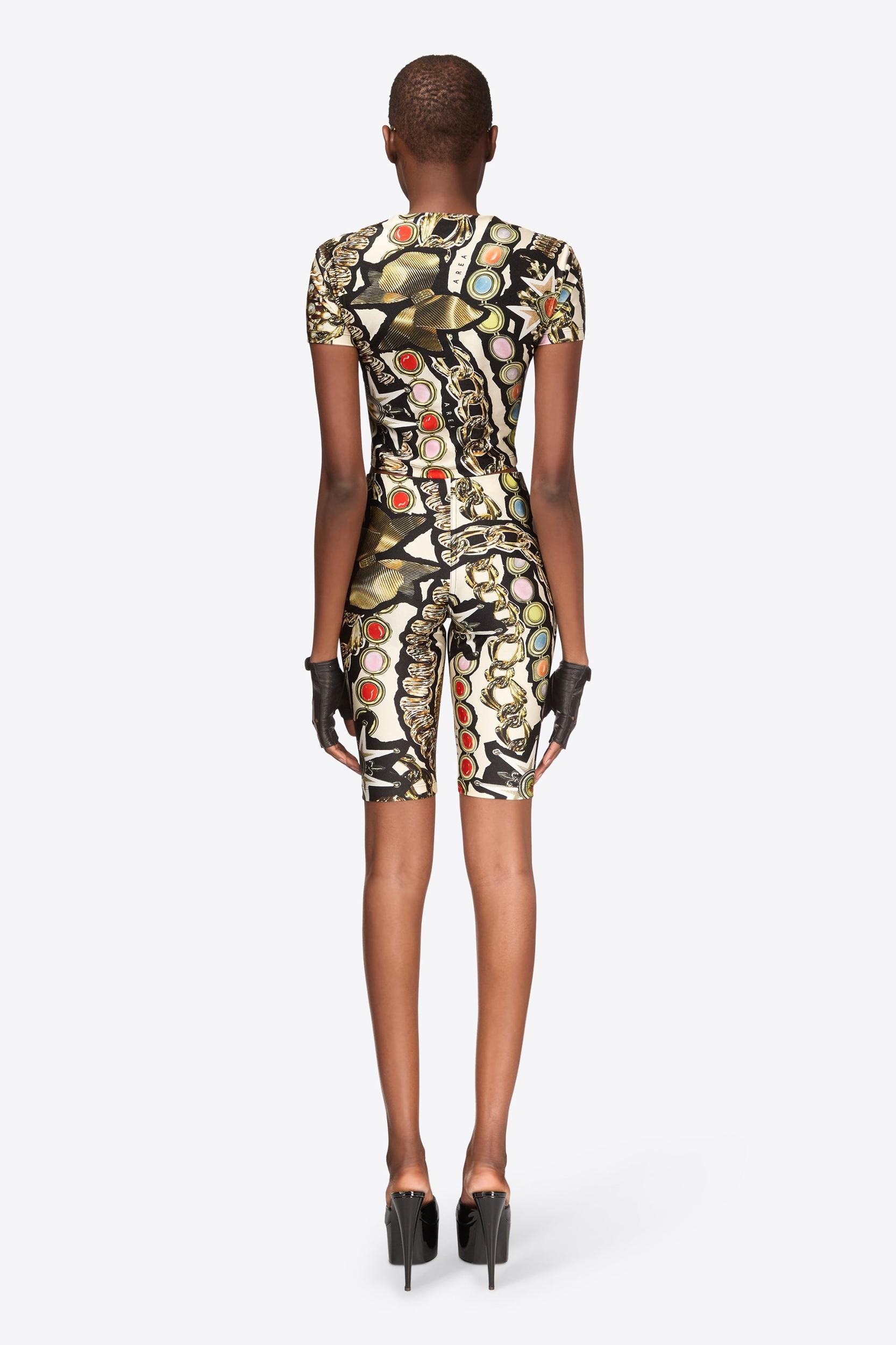 Gemstone Chain Printed Biker Short Product Image